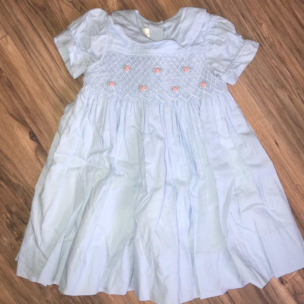 Strasburg Smocked Rose Dress